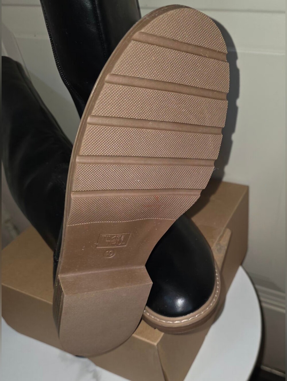 Time and Tru Tall Riding Boots Black Buckle Equestrian Knee High Size 10 NWOT - Picture 12 of 12